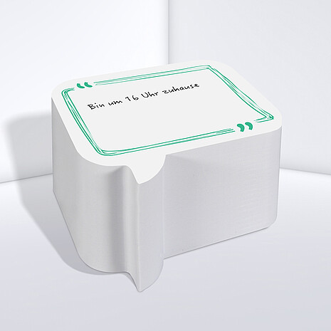 Individuell formgestanzter Notizquader