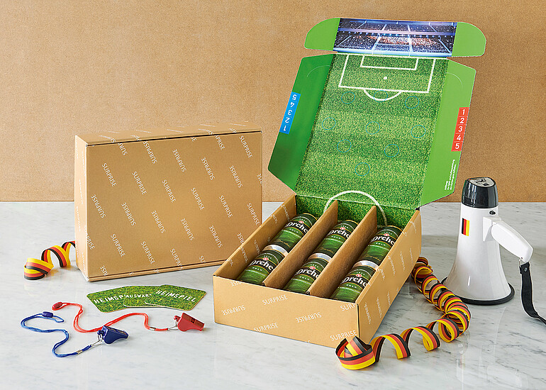 Weinpräsentkarton Surprise Fußball