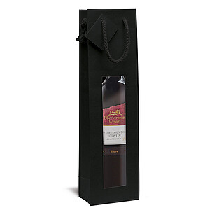 Tragetasche PURE line mit Sichtfenster schwarz