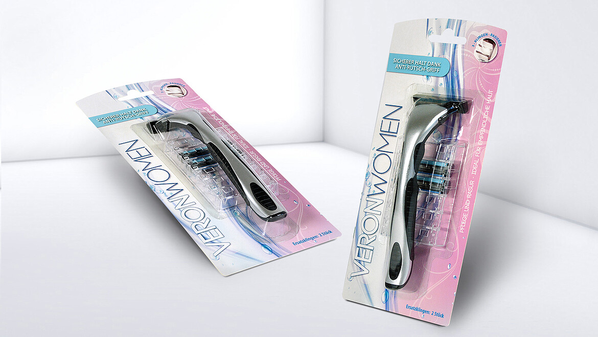 Blisterkarte für Rasierer