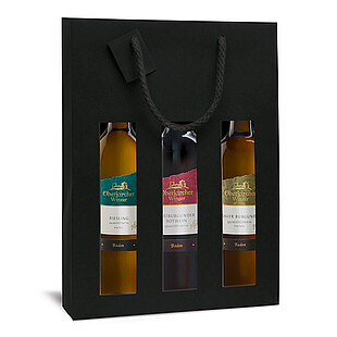 Tragetasche PURE line mit Sichtfenster schwarz