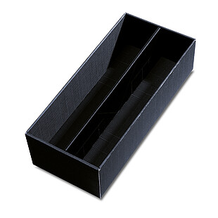 Geschenkkassetten-Unterteil Offene Welle Schwarz