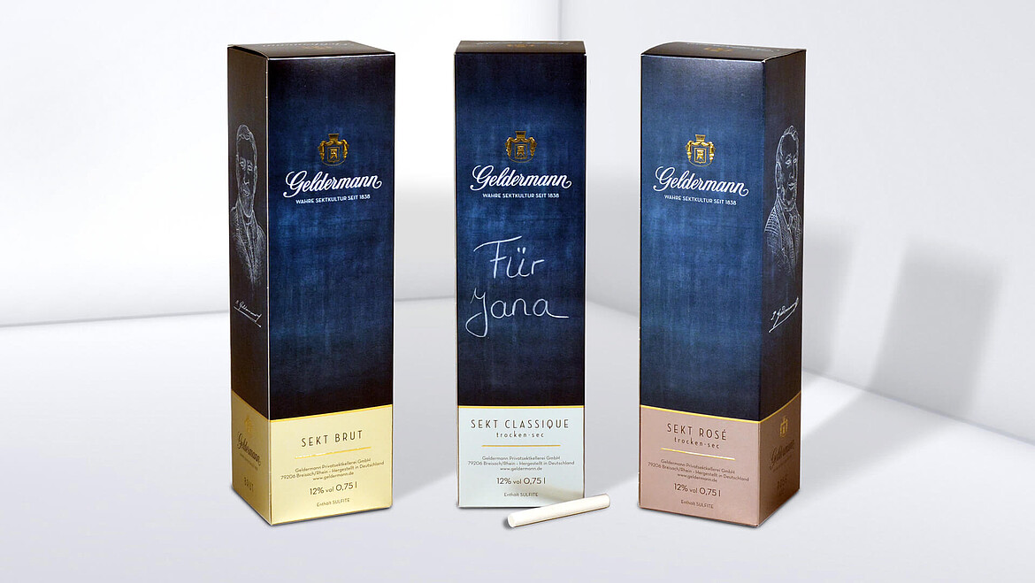 Verpackungsserie mit Tafellack für Kreidebeschriftung