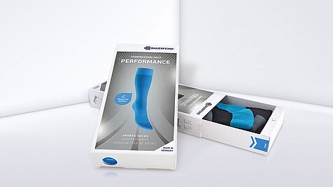 Schiebeschachtel aus Karton für Socken