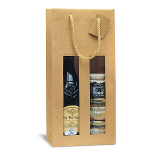 Tragetasche PURE line mit Sichtfenster Natur