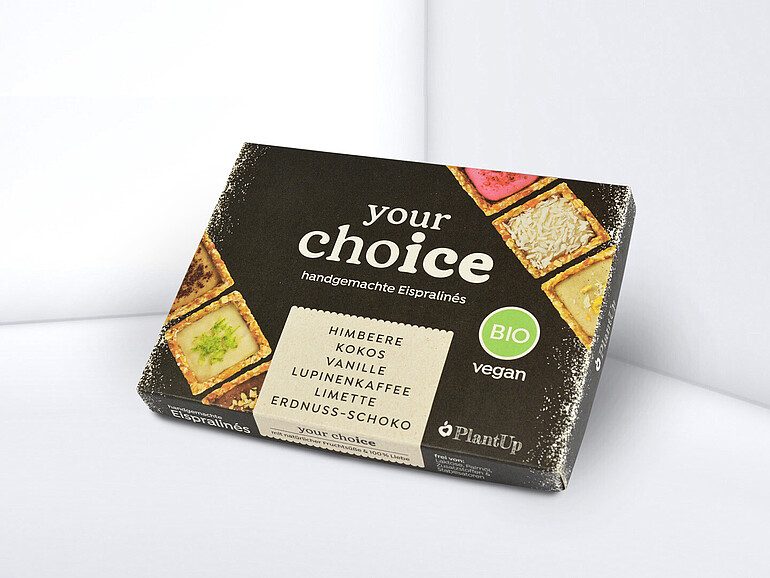 Handgemachte Eiskreationen von PlantUp Vegane Eispralinen von PlantUp