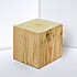 Notizquader aus weißem Papier mit Holzaufdruck