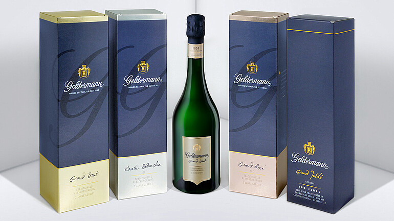 Sektverpackungen mit Flasche